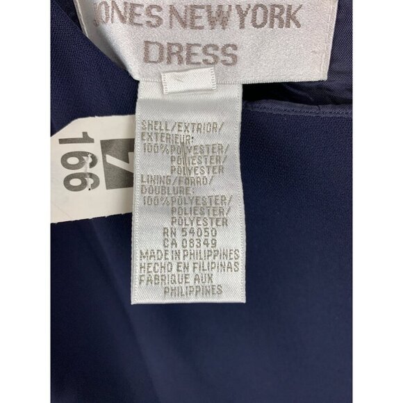 Jones New York Womens Navy Sleeveless Sheath Dress Size 14 - Picture 6 of 6
